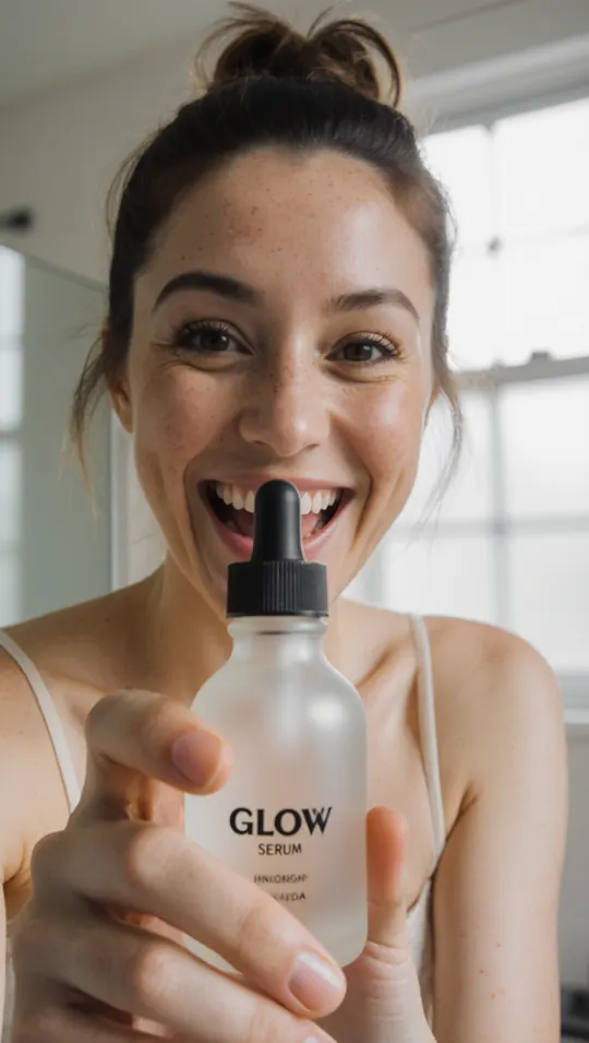 AI-generated UGC-style ad concept: Skincare product ad