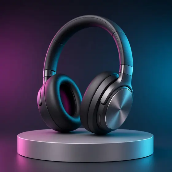 AI-generated sample concept: Headphones render
