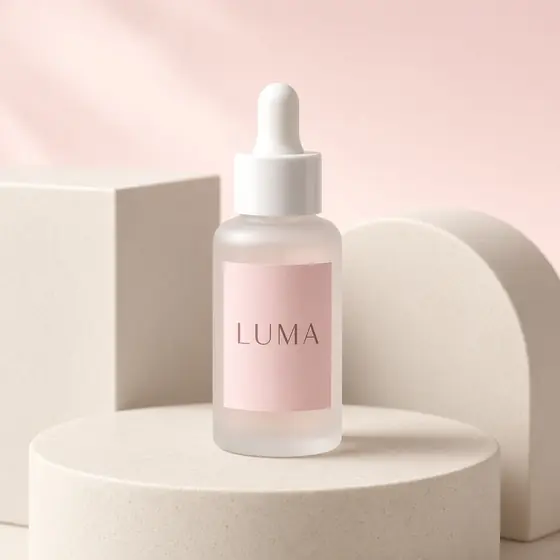 AI-generated sample concept: Serum bottle: 