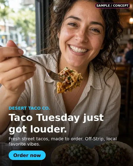 AI-generated sample concept: Social ad: 